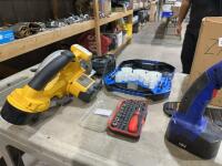 Box of miscellaneous cordless tools