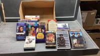 BOX OF VHS + DVD MOVIES