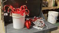 (2) BUCKETS OF ELECTRIC CANDY CANES