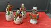 (2) CERAMIC SNOWMEN W/ LED LIGHTS & LIGHTED WATER GLOBE