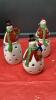 (2) CERAMIC SNOWMEN W/ LED LIGHTS & LIGHTED WATER GLOBE - 3