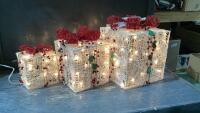 BOX W/SET OF 3 WIRE LIGHTED BOXES