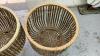 (2) RATTAN ROUND FERN PLANT HOLDERS - 3