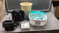 SODRTEK FX50 SMALL FAN , FOOT SPA, THERMOMETER, GARBAGE CAN