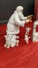 WHITE PORCELAIN SANTA PUPPETEER W/ CHRISTMAS TREE - 2