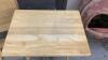 (4) WOOD TV TABLES ON RACK - 2