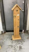 NARROW WOOD "BIRDHOUSE" LOOK CABINET