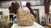 LARGE WOOD & METAL TURKEY