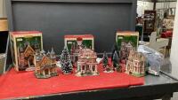 (3) LEMAX LIGHTED CHRISTMAS VILLAGE PIECES