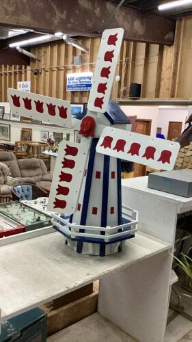 HANDCRAFTED "DUTCH" WOOD WINDMILL