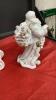WHITE PORCELAIN SANTA W/ SLEIGH & REINDEER - 2