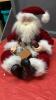 SITTING SANTA & TRIO OF SNOWMEN CANDLE HOLDER - 3