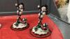 RESIN SNOWMAN CANDLE STICKS & POLY RESIN SNOWMAN FAMILY IN CART - 2