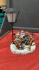 (3) CHRISTMAS DECORATIONS W/ VOTIVE HOLDERS - 4