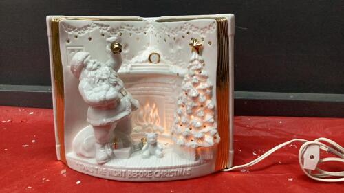 LIGHTED PORCELAIN CHRISTMAS SCENE -