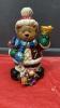 RESIN FIBRE OPTIC BEAR AND SANTA SNOWGLOBE - 3