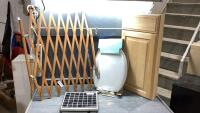 SMALL CABINET , PET GATE, SCALE, TOILET SEAT