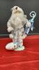 ANTIQUE PORCELAIN WHITE W/ BLUE SANTA