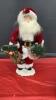 ANTIQUE PORCELAIN SANTA W/ PATTERN COAT & "KNITTED" HAT