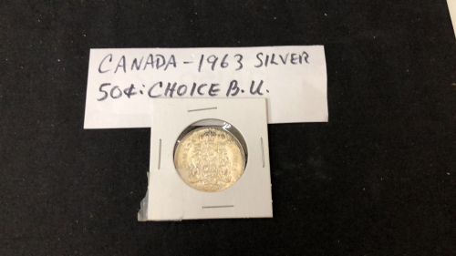 CANADA 1963 SILVER 50 CENTS