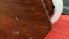 ANTIQUE PORCELAIN SANTA ON WOOD BASE - CHECKING OUT HIS ROUTE! - 3