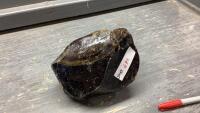 (1) CHUNK OF BROWN VOLCANIC GLASS