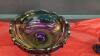 IRREDESCENT BLUE CARNIVAL GLASS BOWL - 2