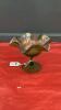 CARNIVAL GLASS FLUTED PEDESTAL CANDY DISH