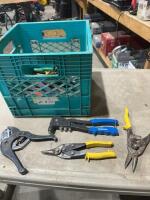 Crate of hand tools
