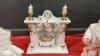 WHITE PORCELAIN CENTRE PIECE SET - 2