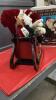 DECORATIVE SANTA & SNOWMEN IN WOOD SLEIGH - 3