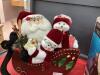 DECORATIVE SANTA & SNOWMEN IN WOOD SLEIGH - 4