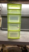 5- DRAWER PLASTIC STORAGE UNIT