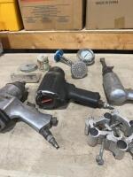 Box of miscellaneous pneumatic tools