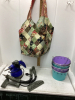 METAL DECOR BUCKETS. HANDMADE TOTE BAG