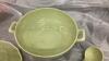 LARGE MIKASA "COUNTRY MANOR" SOUP TOUREEN W/ LADLE - LIGHT GREEN - 3