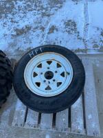 (2) Carlisle 12" trailer tires on steel spoke rims