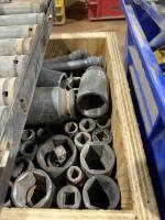 Assorted sizes half inch drive impact sockets