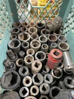 Basket of three-quarter drive impact sockets