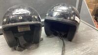 (2) MOTORCYCLE HELMETS