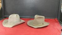 (2) RESISTOL COWBOY HATS