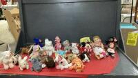 (2) FLATS W/ A COLLECTION OF ORIGINAL BEANIE BABIES, TY DOLL, & A FEW OTHER TY STUFFIES