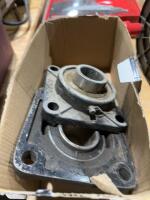 Two flanged pillow blocks/wire caddy