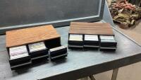 (2) CASSETTE STORAGE BOXES WITH SOME CASSETTES