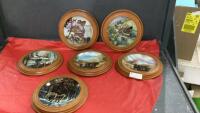 COLLECTOR PLATES IN FRAMES - GRANDMA'S GARDEN & GENTLE GIANT SERIES