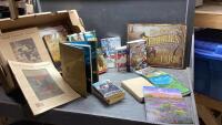 BOX OF ASSORTED BOOKS - BIRDS, SMALL FARMER&rsquo;S JOURNAL, CEREAL GRASSES PLUS SOME WILF CARTER RECORDS