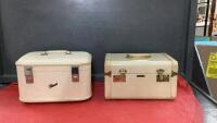 (2) VINTAGE HARD SIDED MAKE-UP CASES