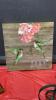 FANCY TABLETOP CORK SCREW, METAL WINE BOTTLE HOLDERS, HUMMINGBIRD "JOY" PICTURE ON WOOD - 4