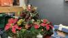 CHRISTMAS DECOR - CENTRE PIECE W/ ANGEL, SNOWMAN IN BOXES, STRING OF BATTERY LIGHTS, NATIVITY WALL HANGING - 5