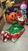 LARGE SANTA IN SLEIGH BLOW UP (BLOWER NOT WORKING) LIGHTED OLAF AND PUMPKIN YARD BLOW UPS